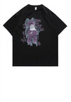 Punk teddy t-shirt goth bear tee evil skater top in white