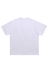 Lyrics print t-shirt grunge graffiti tee utility top white