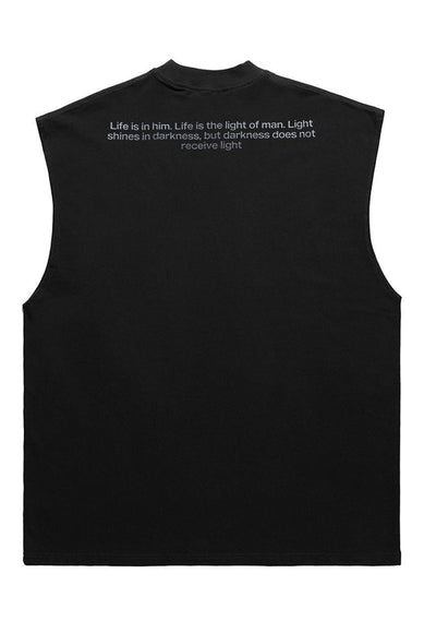 Musicians print sleeveless tshirt retro tank top surfer vest
