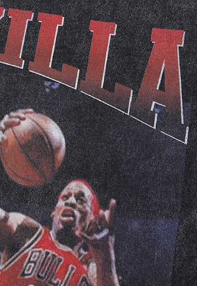 Basketball player t-shirt grunge tee retro Dennis Rodman top