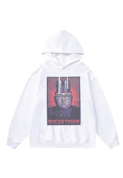 Rocket man hoodie Korean pullover rave top anime jumper