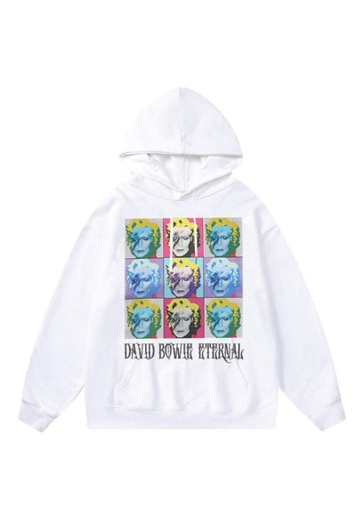 David Bowie hoodie Marilyn Monroe pullover celebrity jumper