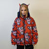 Panther bomber reversible jacket detachable cartoon puffer