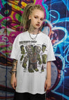 Zombie print t-shirt horror cartoon tee Frankenstein top