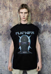 Cyber punk sleeveless t-shirt flicker tank top surfer vest