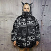 Rave bomber jacket handmade reversible hi-fi techno puffer