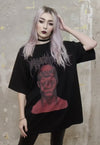 Grunge raver tee Gothic edgy t-shirt Cyber punk top in black