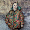 Leopard bomber reversible tiger jacket graffiti puffer