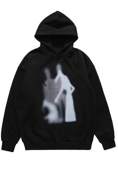 Ghost hoodie Gothic pullover grunge top premium jumper black