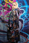 Baroque print jacket handmade religion windbreaker in multi