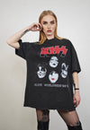 Metalcore t-shirt rock band tee 80s punk top in vintage grey