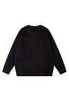 Fluffy sweater star print fluffy knitwear gilet jumper black