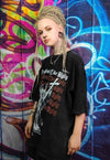 Angel t-shirt ugly slogan tee punk top in vintage black