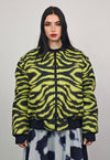 Leopard varsity jacket brown animal print reversible bomber