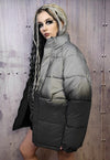 Reflective bomber luminous cotton padded jacket in grey