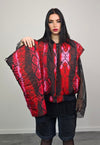 Snake print varsity jacket red python reversible 4in1 bomber