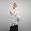 Sheer shirt white transparent blouse long sleeve mesh jumper edgy romantic top retro 00s see-though pullover in white