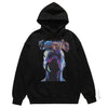 Raver hoodie cyber punk pullover cyborg top retro jumper