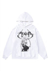 Anime hoodie Kawaii pullover premium grunge jumper in white