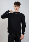 Gothic sweater in black catwalk jumper knitted going out top