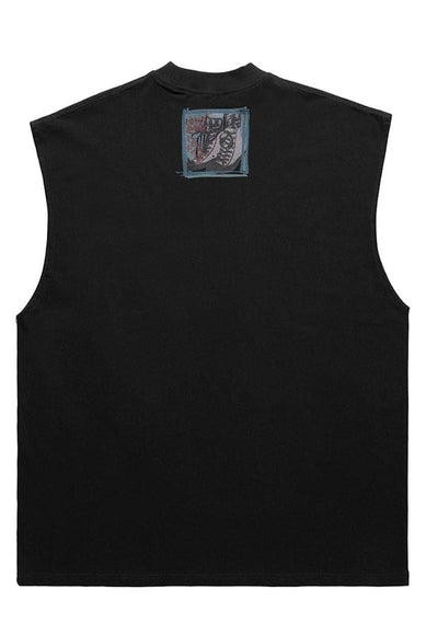 Bondage sleeveless t-shirt S&M tank top gothic surfer vest