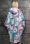 Tie-dye pastel jacket handmade paisley windbreaker in pink