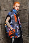 Raver bomber cyber jacket handmade detachable grunge puffer