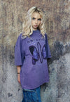 Relative t-shirt retro mirror print skater tee washed purple