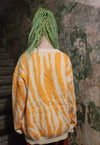 Zebra sweater zigzag stripe knitwear jumper in orange