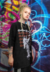 Angel t-shirt ugly slogan tee punk top in vintage black