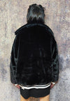 Faux fur utility jacket buckle strap bomber gorpcore coat