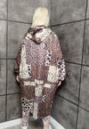 Leopard jacket handmade festival animal print windbreaker