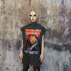 Friday 13th sleeveless t-shirt horror movie tank Jason mask print tee creepy killer top retro surfer vest in grey