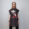 Friday 13th sleeveless t-shirt horror movie tank Jason mask print tee creepy killer top retro surfer vest Halloween jumper in grey