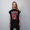 Satan sleeveless t-shirt enemy slogan tank Jason Satanist tee creepy Gothic top retro surfer vest Halloween jumper in black