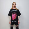 Gothic print t-shirt Nihility slogan tee grunge punk top 80s pattern jumper in black