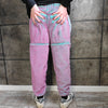 Neon fleece joggers color changing detachable pants  handmade fluorescent faux fur shorts glowing premium overalls dark pink blue