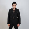 Utility blazer double buckle jacket grunge punk bomber gorpcore gothic coat going out varsity fancy dress coat catwalk jacket in black