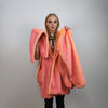 Neon faux fur jacket color changing bomber handmade detachable trench coat fluorescent fleece glowing festival mac in pink electric orange