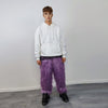 Shaggy faux fur joggers winter raver neon pants fluffy skiing trousers mountain fleece overalls festival bottoms burning man pants in purple