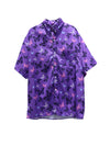 purple short-sleeved butterfly shirt