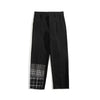 plaid stitching casual mopping pants