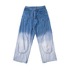 Tie dyed gradient Korean skater washed out jeans