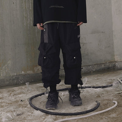 Multi functional cargo pocket Korean skater overalls casual pants