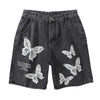 butterfly print oversize loose jeans