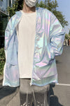 loose shiny gradient color jacket