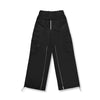 Black and White Double-Shaped Splicing multi Function Straight Flare Girl Pants
