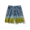 summer loose tie-dyed denim shorts