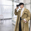 Thick threads stitching long loose fit Trench coat in 2 colors