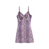purple zebra pattern summer dress